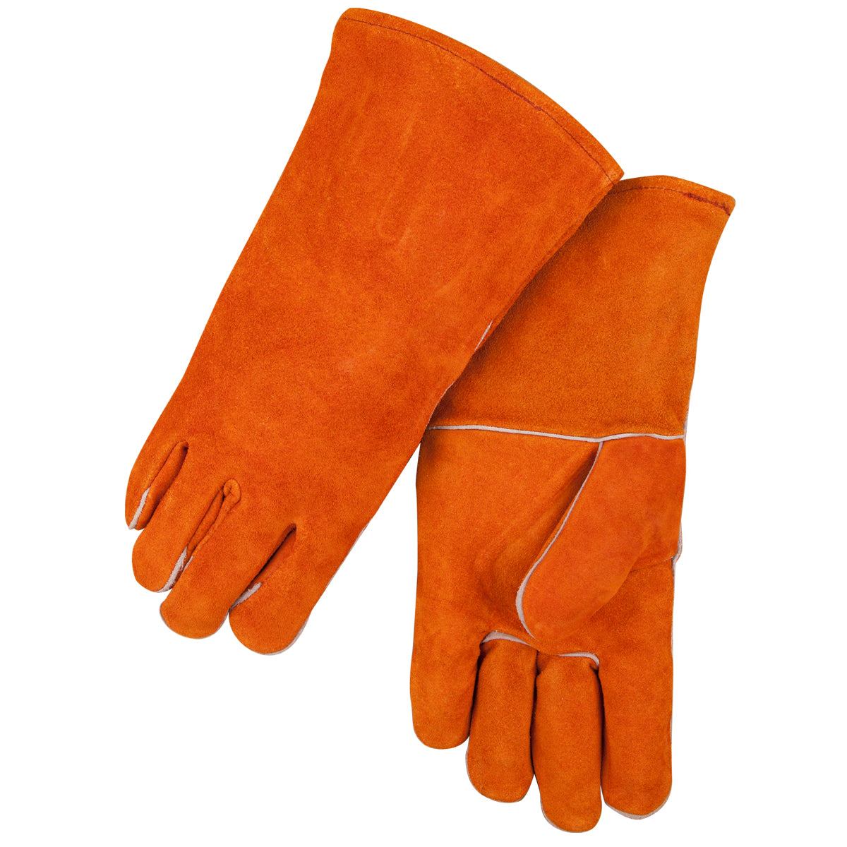 Orange Value-Priced Split Cowhide Stick Glove