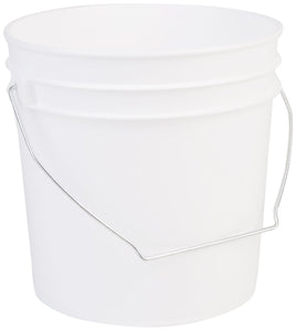 1 & 2 Gallon White Poly Bucket w/ Handle