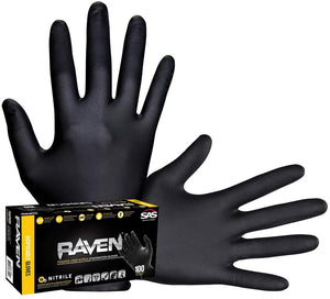 6 mil black medical grade nitrile glove