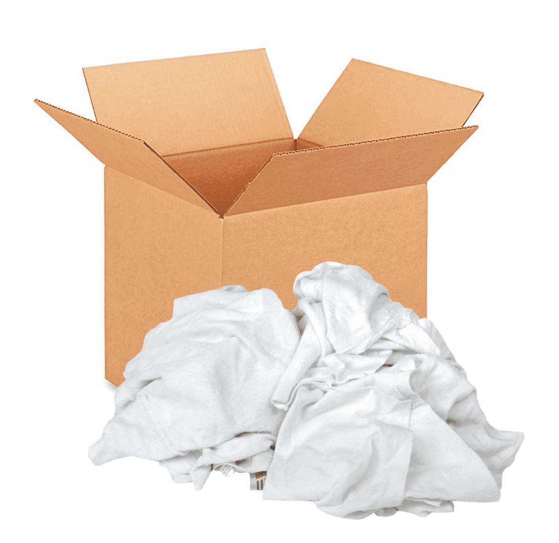 10 Lb. Box Recycled Cut Rags, Mixed Colors, White Colors – Shipyard ...